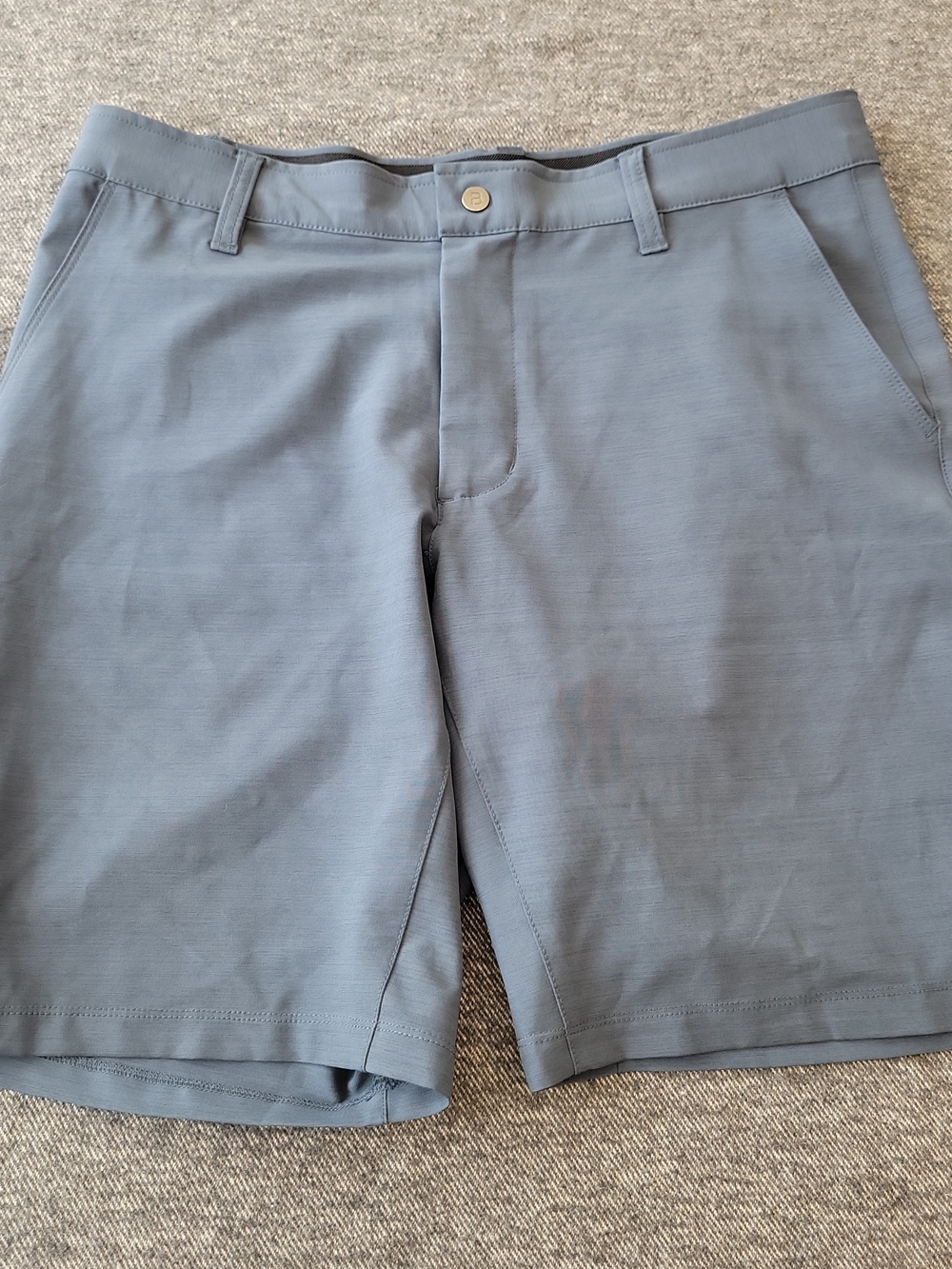 BYLT Kinetic Shorts Mens Large Blue Premium Basics Golf Chino Stretch 9" Inseam